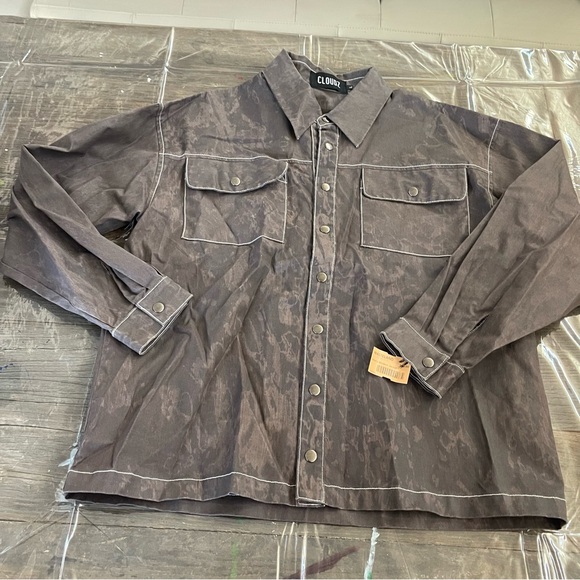 CLOUDZ snap button down shirt - Picture 1 of 7